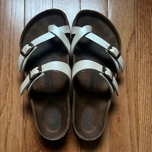 Birkenstock Cream Sandals with Adjustable Straps